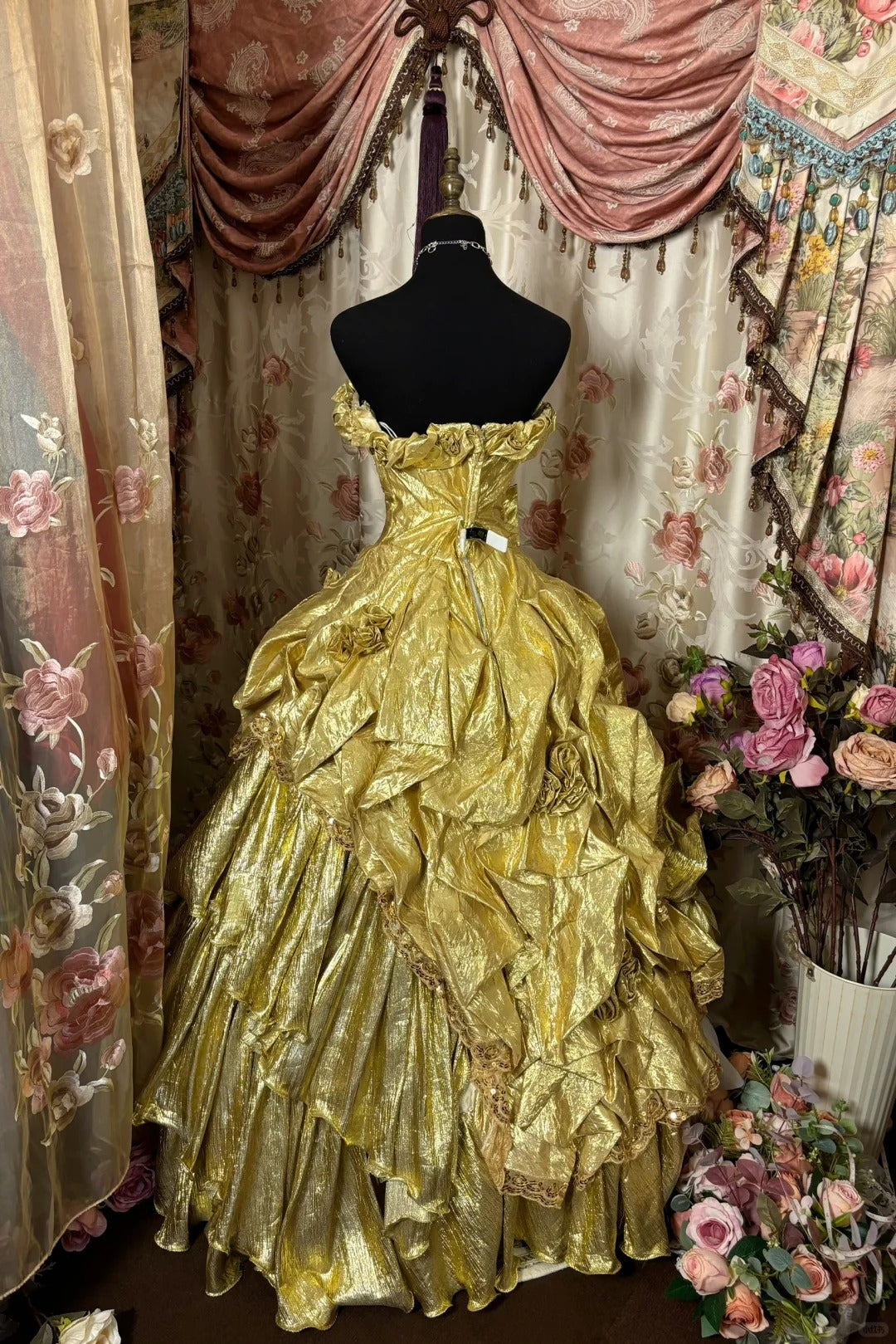 Gorgeous Prom Dress Strapless Pleated Ball Gown Evening Dress Birthday Party Dress D2404