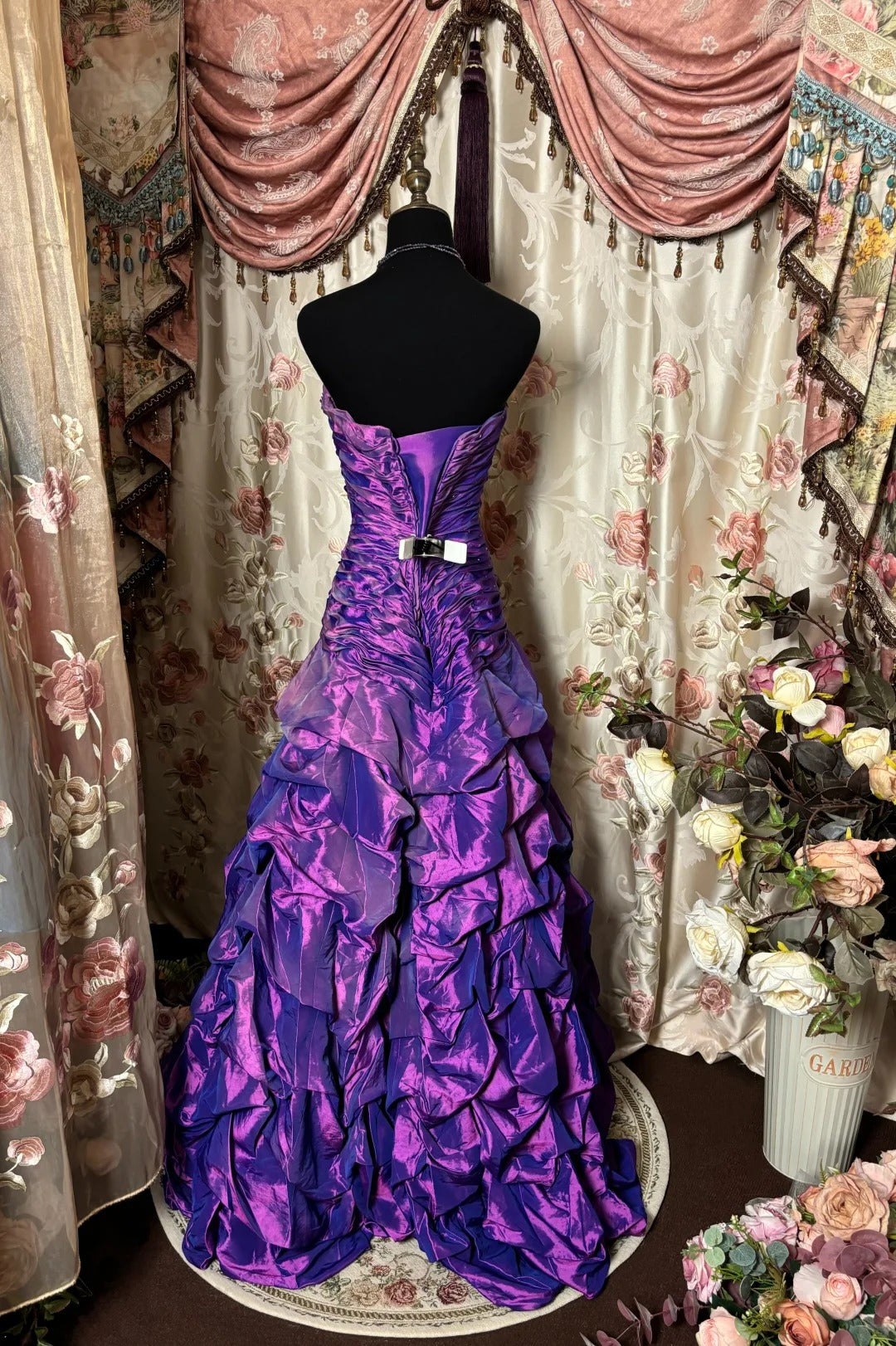 Charmante robe de bal en cœur plissée à paillettes, longue robe de soirée, robe de gala, robe de dîner d'affaires D2405