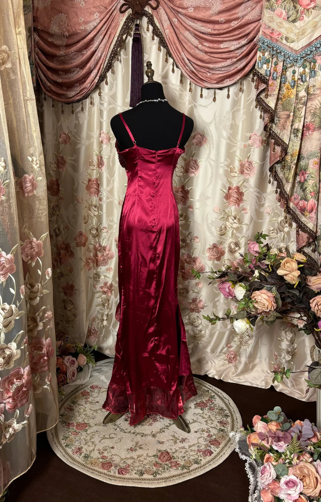 Elegant Prom Dress Spaghetti Straps Ruffle Prom Gown Evening Dress Birthday Party Dress D2416