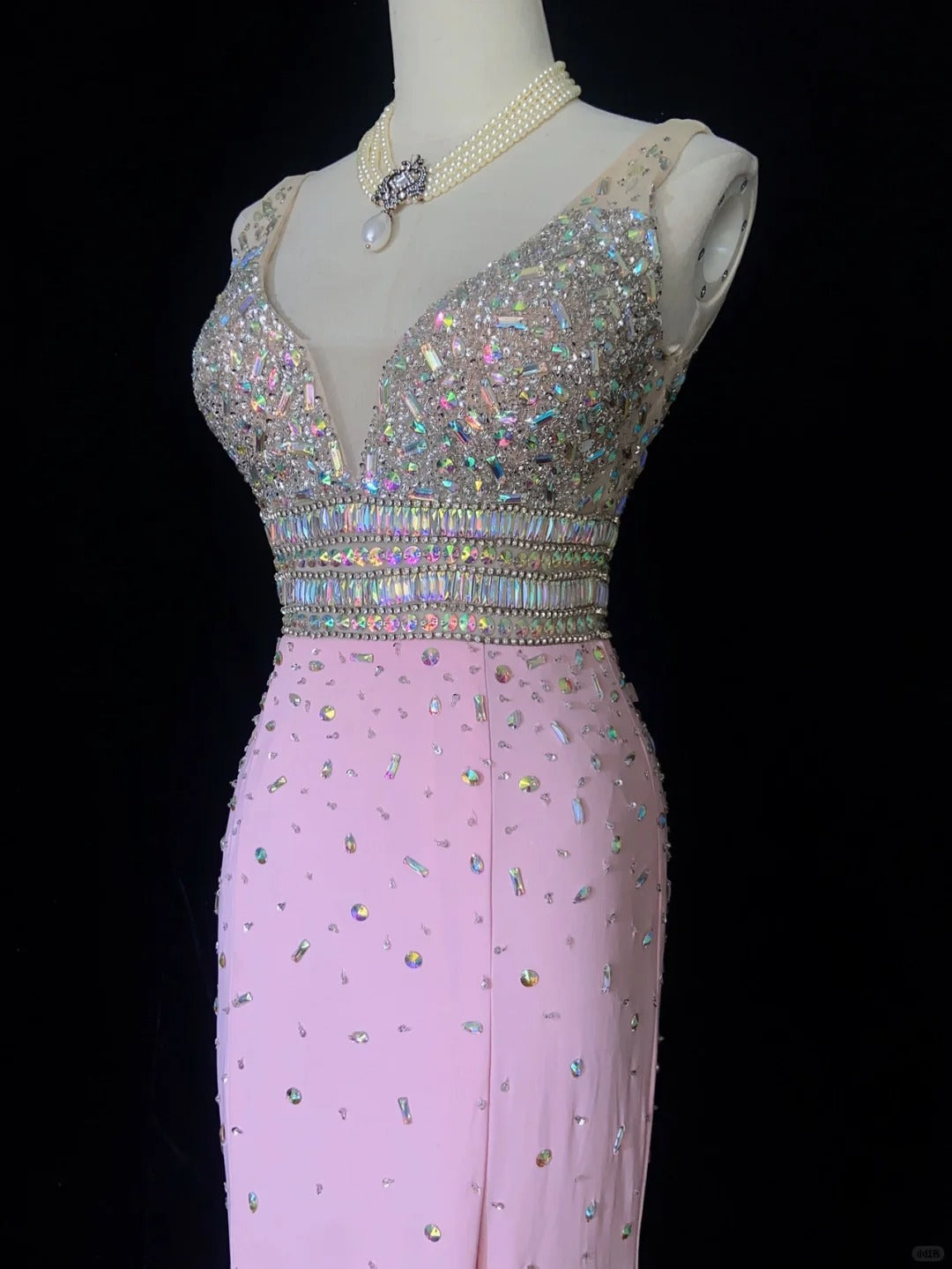 Robe de bal scintillante à bretelles spaghetti, style sirène, robe de soirée, robe de gala, robe de dîner d'affaires, D2420