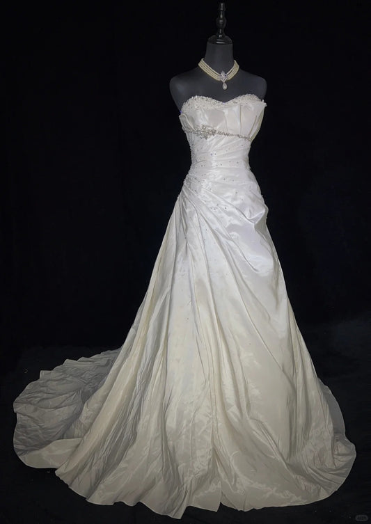 Elegantes Brautkleid Sweetheart Plissee Ballkleid Abendkleid Galakleid Geburtstagspartykleid D2431