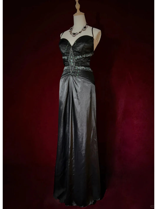 Wunderschönes Ballkleid Spaghettiträger Rückenfreies Ballkleid Abendkleid Galakleid Business Dinnerkleid D2449