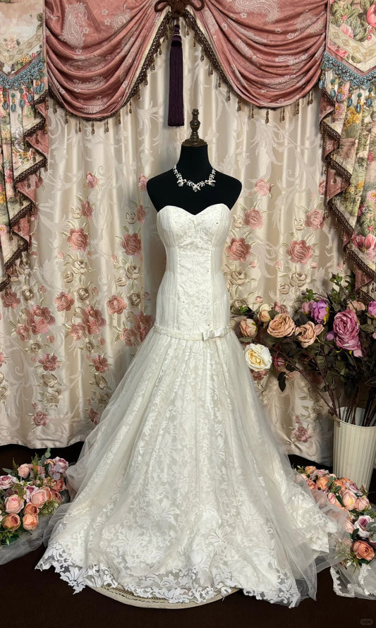 Elegantes Brautkleid Sweetheart Plissee Print Ballkleid Abendkleid Galakleid D2469