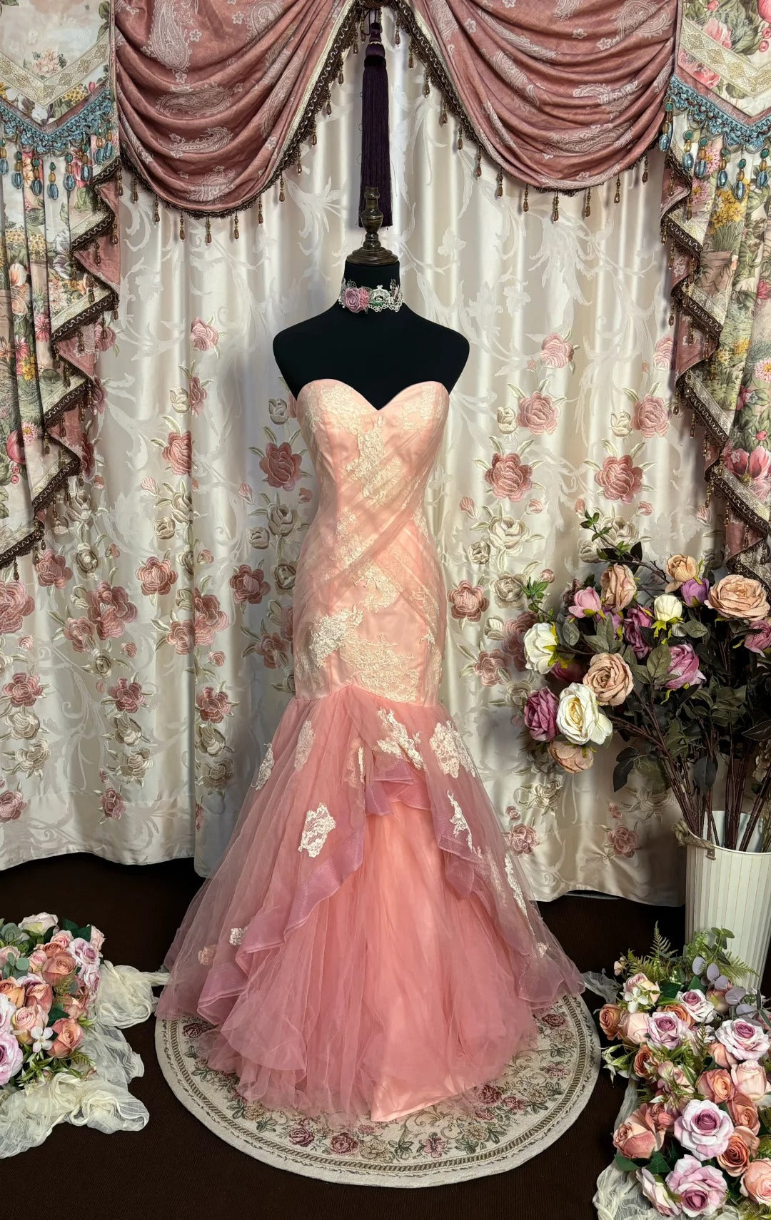 Beauty Ballkleid Sweetheart Tüll Langes Ballkleid Abendkleid Tanzkleid Galakleid D2476