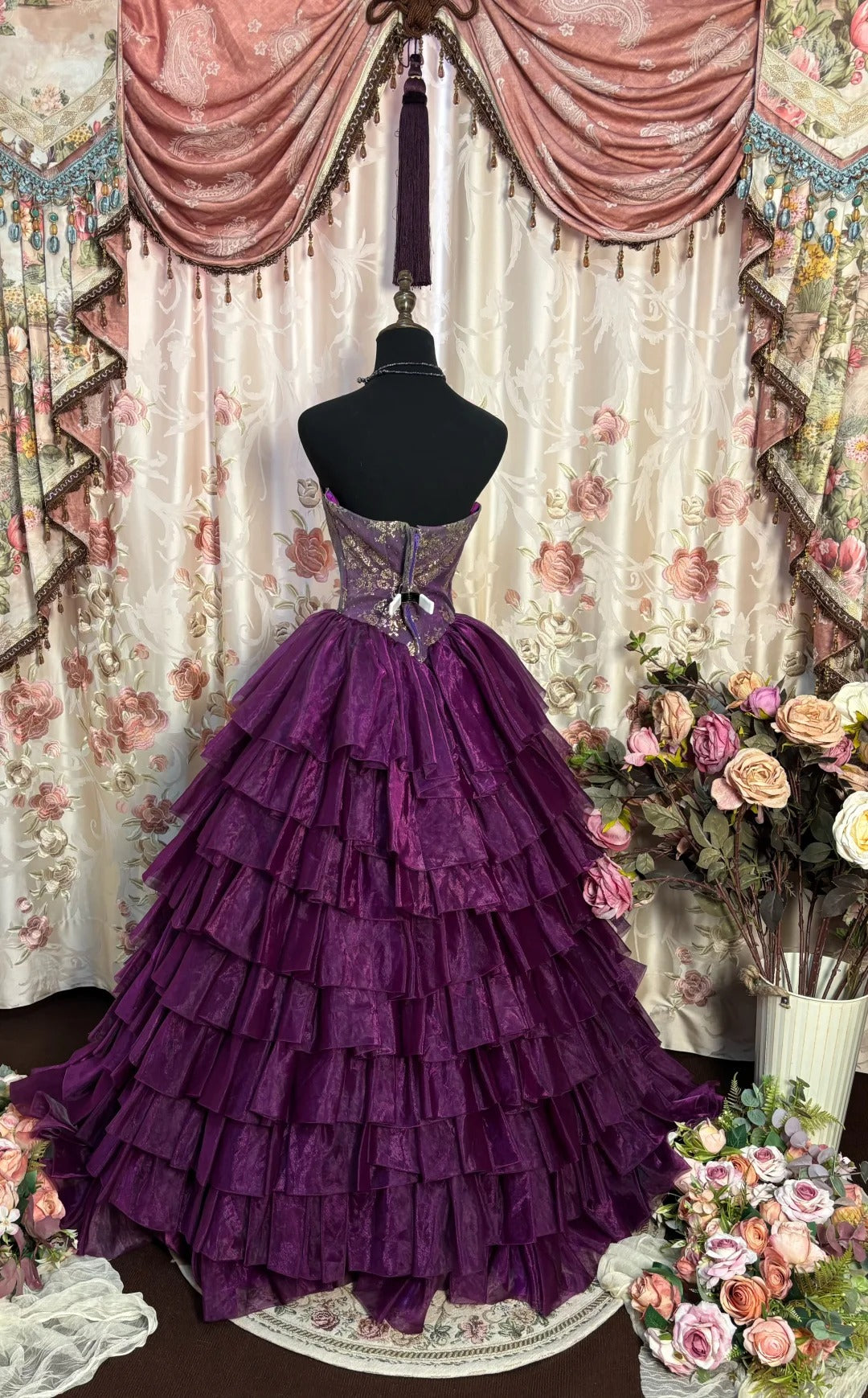 Charming Prom Dress Strapless Pleated Ball Gown Evening Dress Gala Dress Masquerade Ball D2482