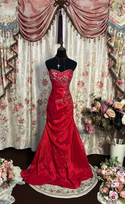 Atemberaubendes Ballkleid Sweetheart Langes Meerjungfrau-Abschlussballkleid Abendkleid Galakleid Partykleid D2483