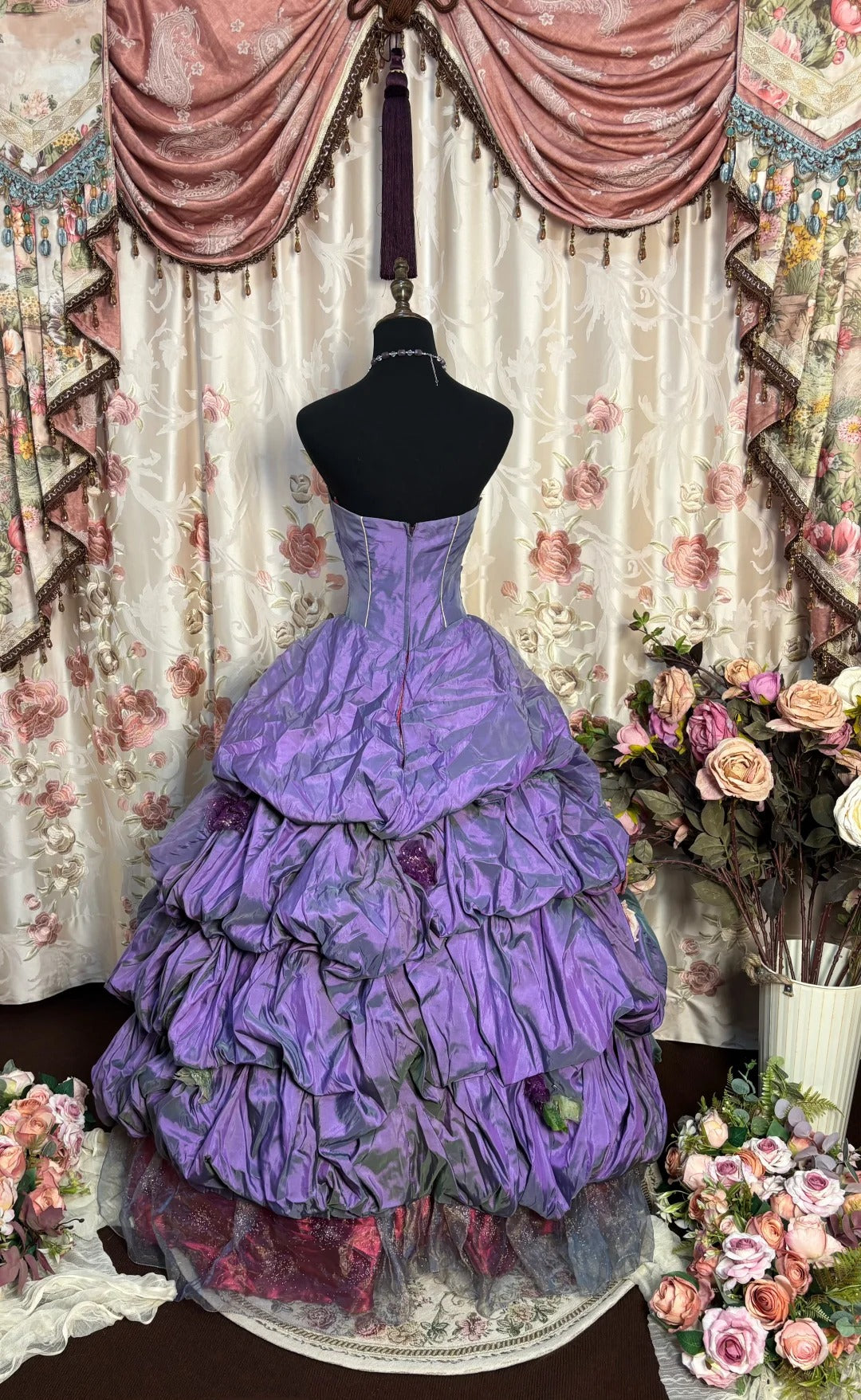 Pretty Prom Dress Strapless Pleated Ball Gown Evening Dress Gala Dress Masquerade Ball D2484