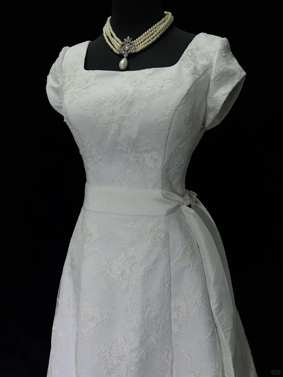 Charmante robe de bal trapèze, col carré, robe de mariée sirène, robe de soirée, robe de gala, robe de dîner d'affaires D2503