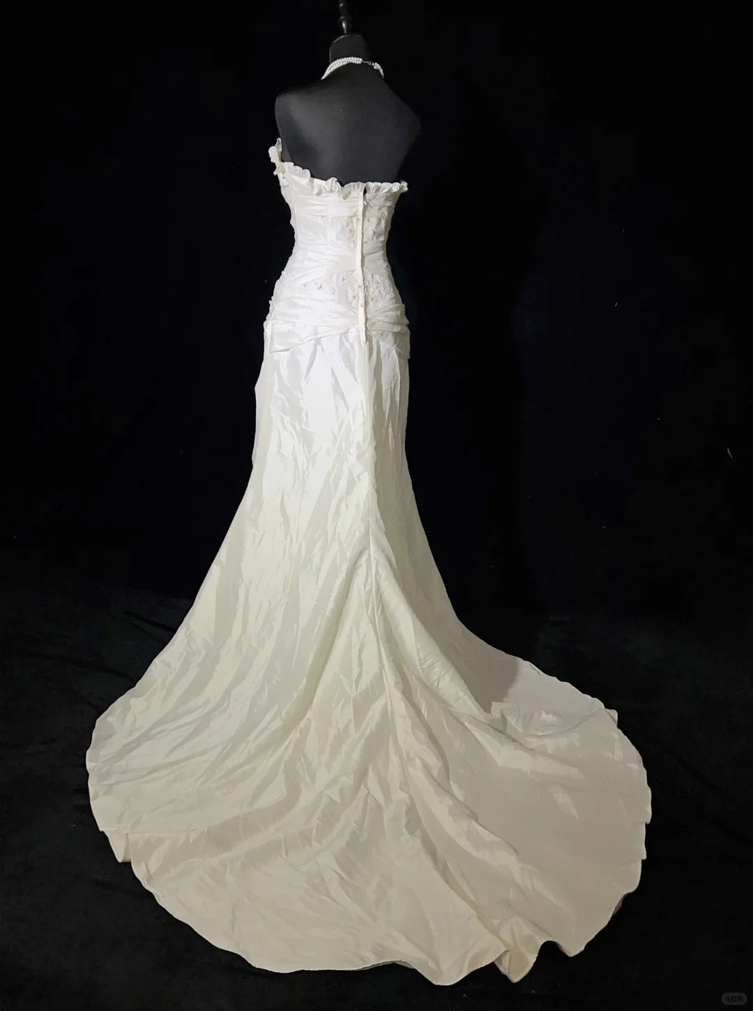 Robe de bal élégante, coupe trapèze, sans bretelles, à volants, plissée, robe de mariée, robe de soirée, robe de gala, D2506