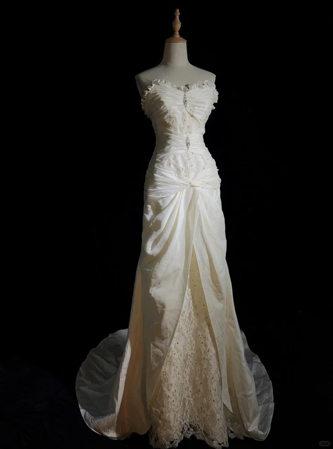 Robe de bal élégante, coupe trapèze, sans bretelles, à volants, plissée, robe de mariée, robe de soirée, robe de gala, D2506