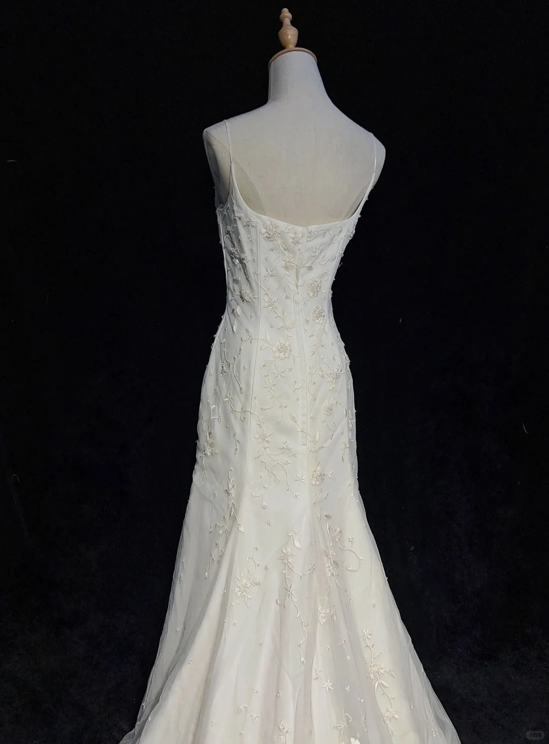 Robe de mariée élégante à bretelles spaghetti, robe de bal, robe de soirée, robe de gala D2512