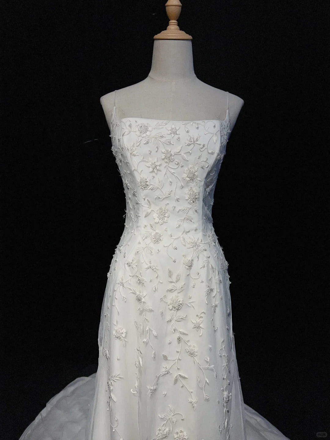 Robe de mariée élégante à bretelles spaghetti, robe de bal, robe de soirée, robe de gala D2512