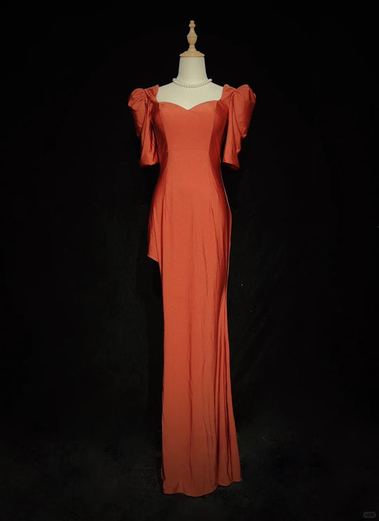 Robe de bal élégante à ourlet asymétrique et décolleté en cœur, robe de soirée de gala D2522