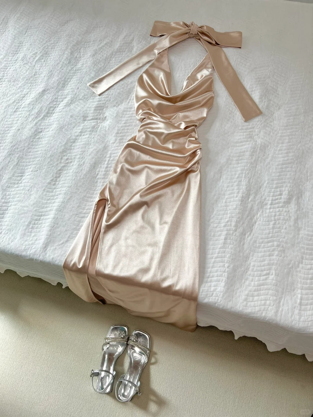 Sexy Prom Dress Halter Split Prom Dress Evening Dress Party Dress D2585