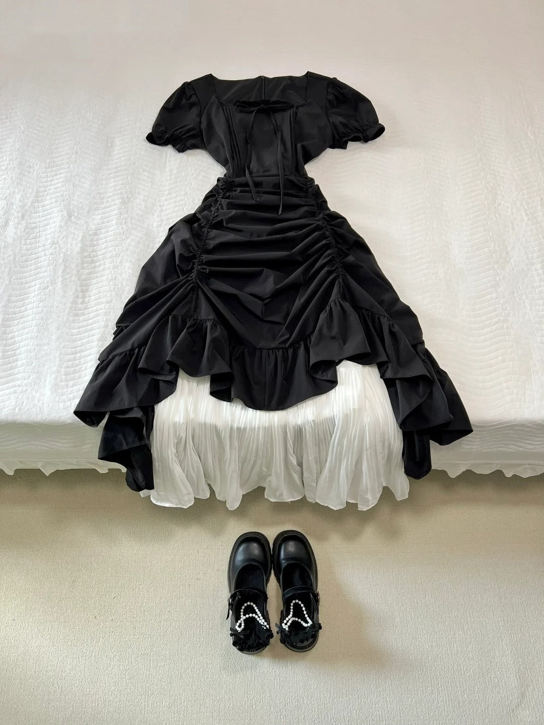 Beauty Prom Dress Square Neck Pleated Prom Dress Evening Dress Party Dress D2590
