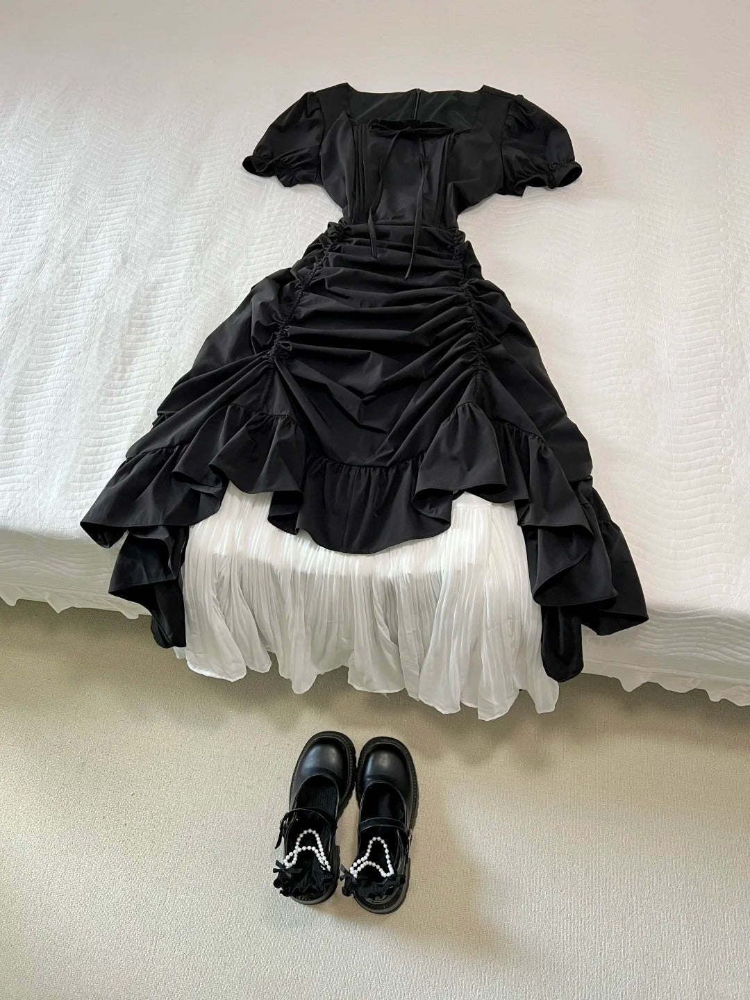 Beauty Prom Dress Square Neck Pleated Prom Dress Evening Dress Party Dress D2590