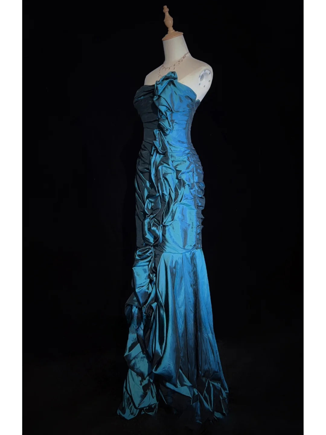 Gorgeous Prom Dress Strapless Pleated Ruffle Prom Gown Gala Dress Evening Dresses D2596