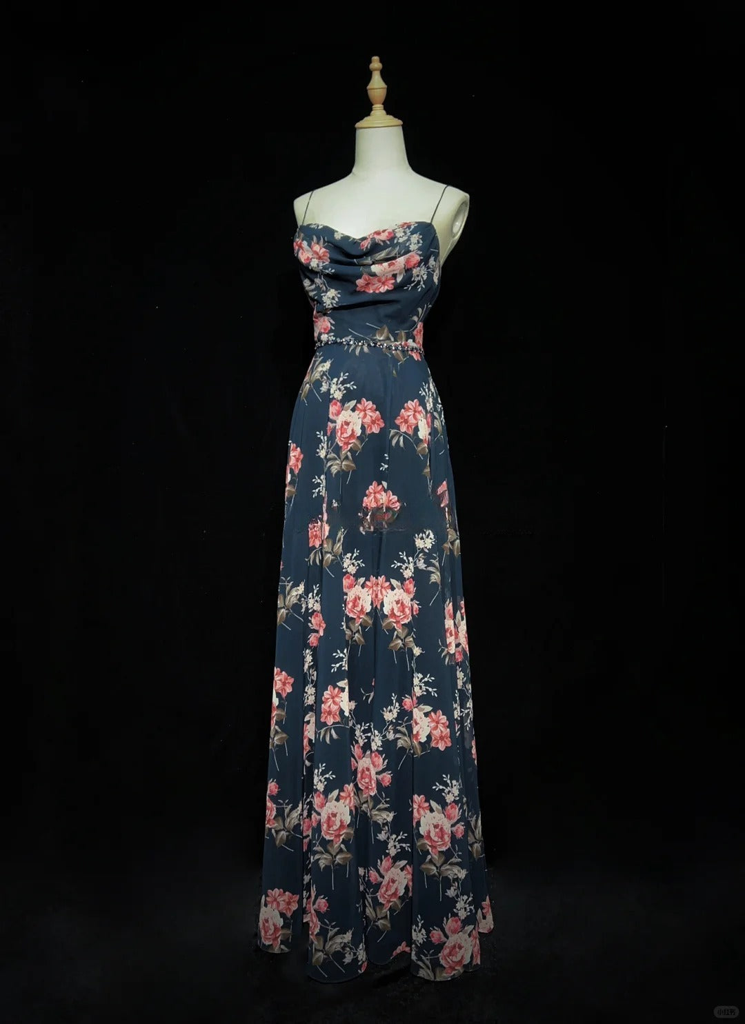 Pretty Prom Dress Spaghetti Straps Print Backless Prom Gown Gala Dress Evening Dresses D2598
