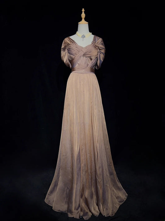 Robe de bal élégante à bretelles spaghetti et plissée, robe de soirée, robe de bal D2602