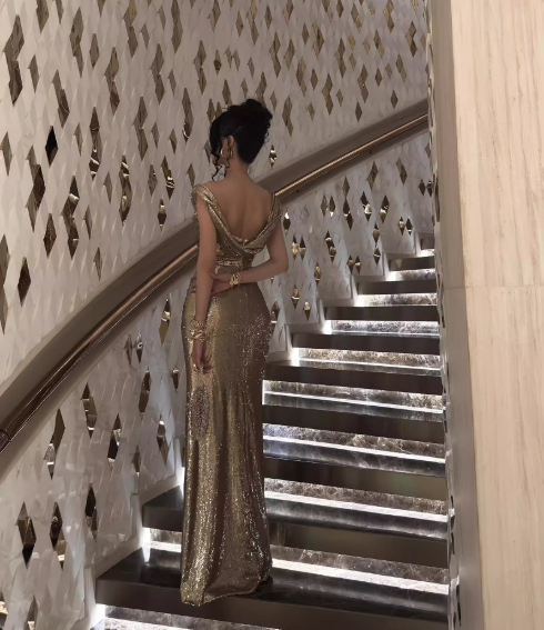Shiny Prom Dress Off Shoulder Pleated Evening Dresses Birthday Party Dress Prom Gown Gala Dress D2614