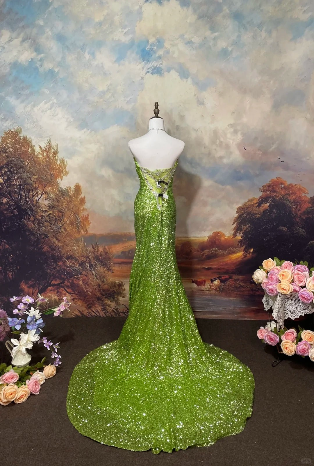 Shiny Prom Dress Sweetheart Sequins Evening Dress Prom Gown Birthday Dresses Gala Dress D2622