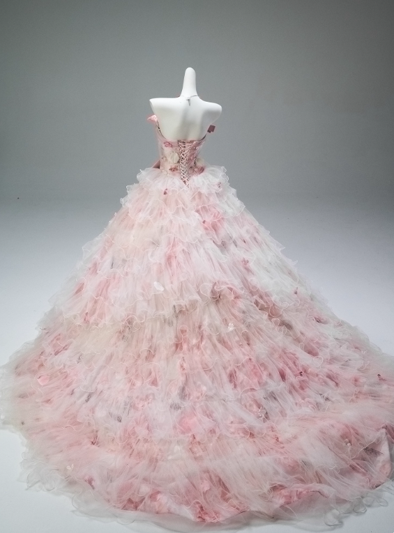 Gorgeous Prom Dress Off Shoulder Ruffle Pleated Ball Gown Gala Dress Evening Dress Quinceanera 16 Dress D2638