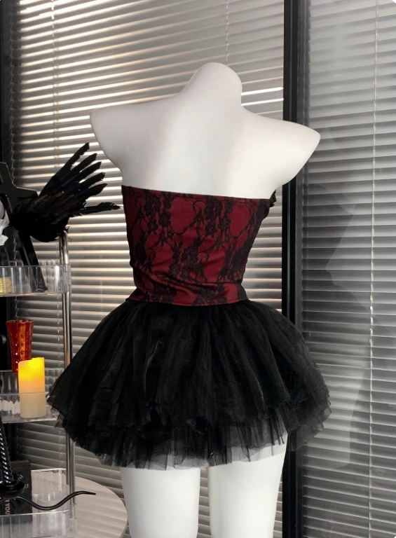 Pretty Sweetheart Pleated Halloween Costumes Cosplay Dress Short Women Dress D2666
