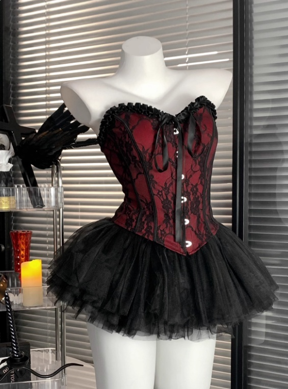 Pretty Sweetheart Pleated Halloween Costumes Cosplay Dress Short Women Dress D2666
