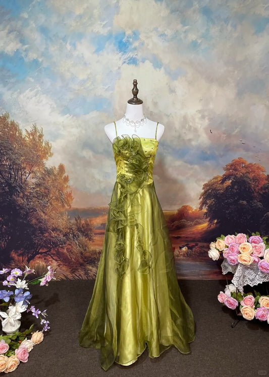 Charmante robe de bal à bretelles spaghetti, robe de soirée, robe de gala D2674