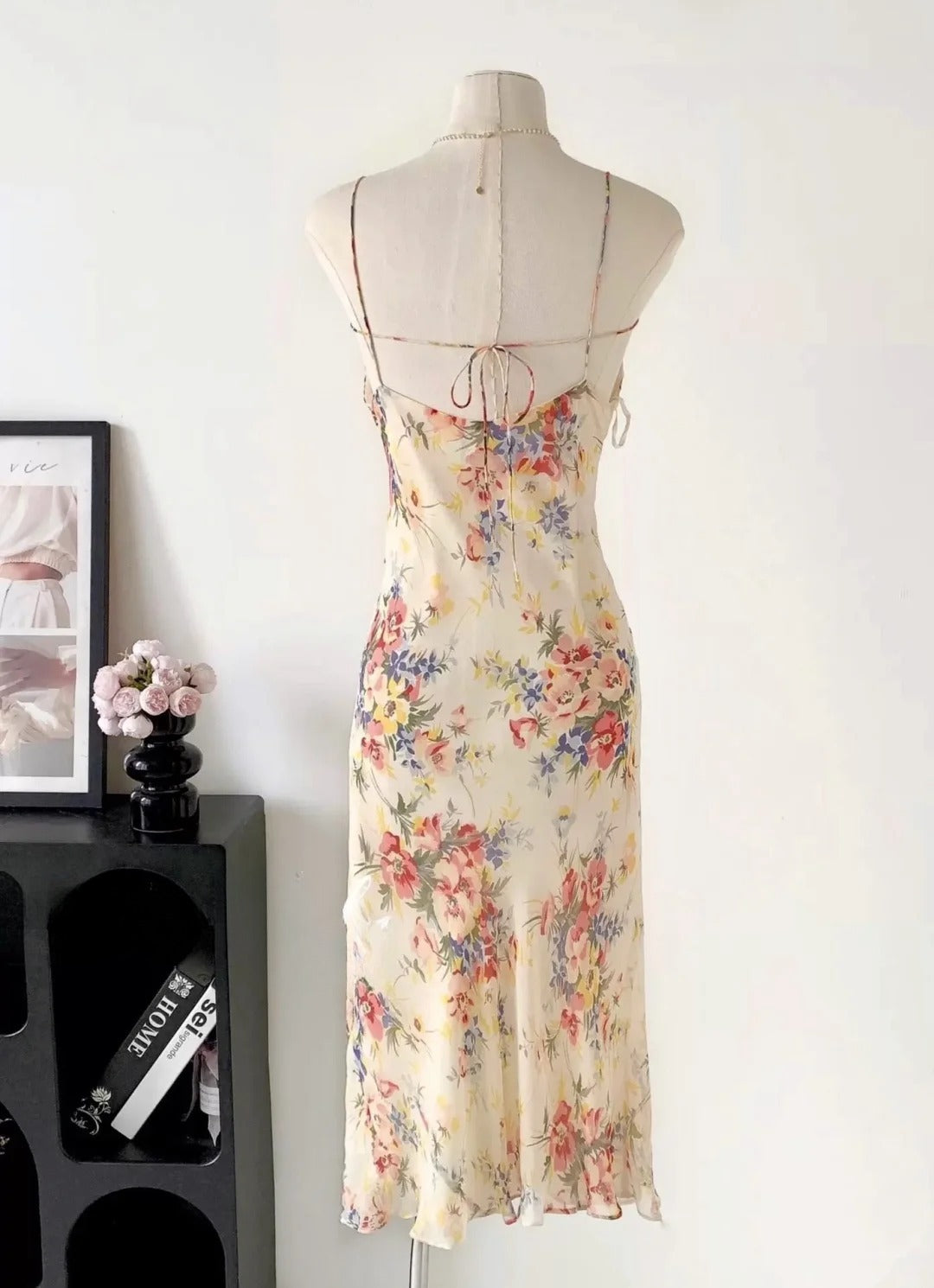 Jolie robe de bal à bretelles spaghetti et imprimé, robe de soirée, robe de soirée, D2687