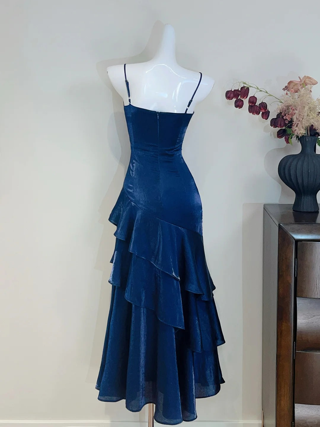 Charming Prom Dress Spaghetti Straps Pleated Evening Dress Gala Dress D2726