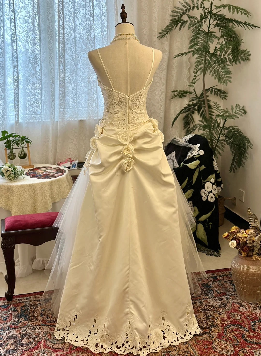 Elegant Prom Dress A Line Spaghetti Straps Pleated Tulle Gala Dress Evening Dress D2737