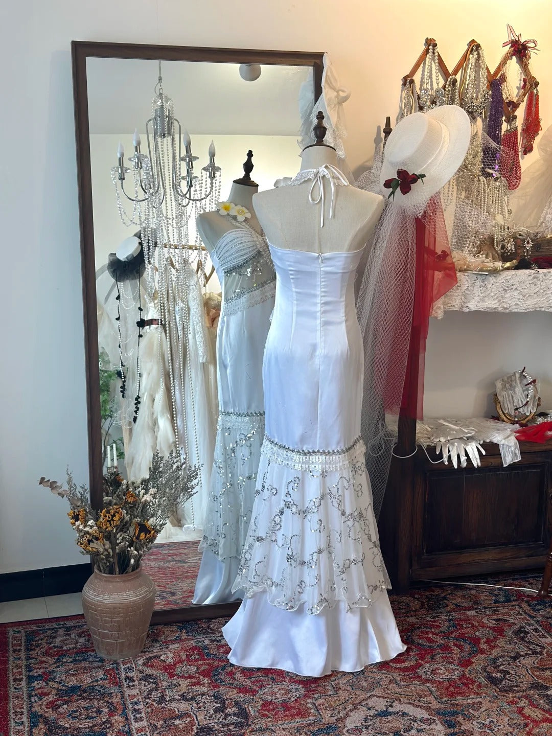 Charming Prom Dress Halter Pleated Mermaid Evening Dress Gala Dress Party Dress D2745