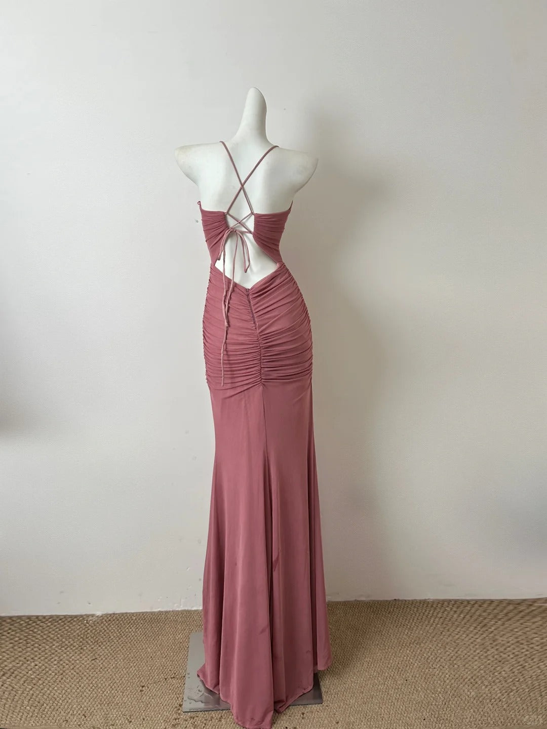Beauty Women Dress Sweetheart Pleated Long Vacation Dress Birthday Party Dress D2754