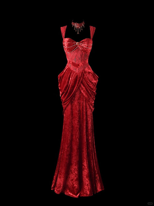 Charmante robe de bal à volants et col en cœur, robe de soirée plissée, robe de gala, robe de fête d'anniversaire, D2767