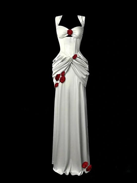 Robe de bal élégante, robe de soirée plissée, robe de gala, robe de soirée D2772