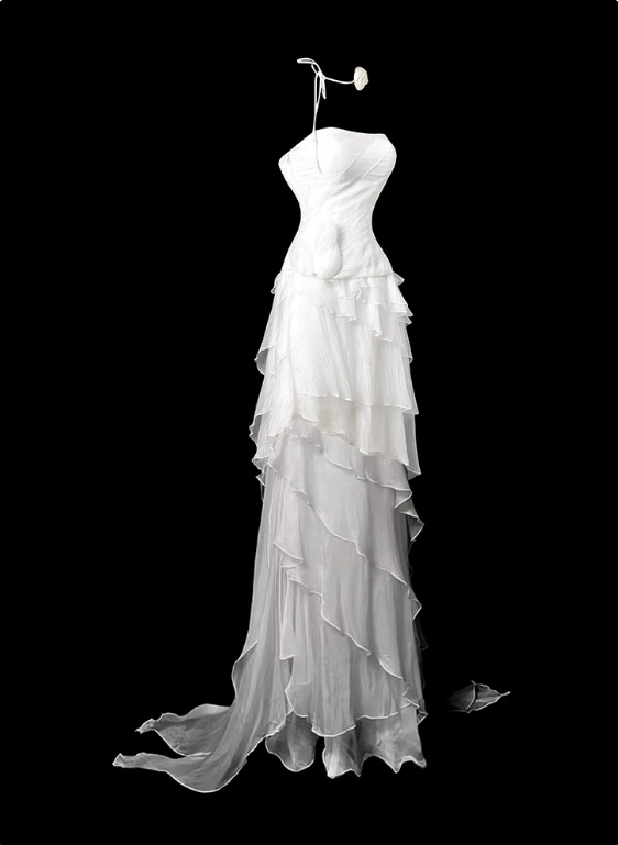 Beauty Prom Dress A Line Strapless Tiered Evening Dress Prom Gown Gala Dress D2780