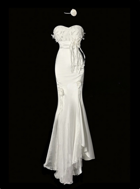 Robe de bal élégante, style sirène, décolleté en cœur, robe de soirée, robe de bal, D2781