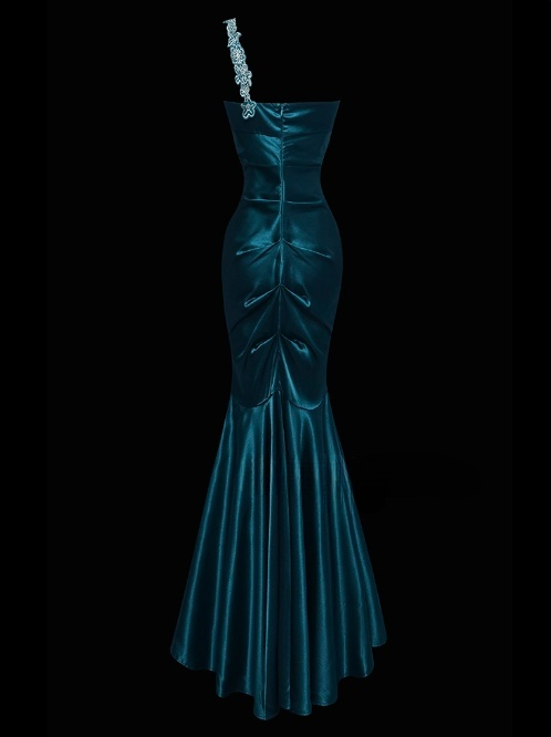 Elegant Prom Dress One Shoulder Pleated Mermaid Prom Dress Evening Dress Party Dress D2788