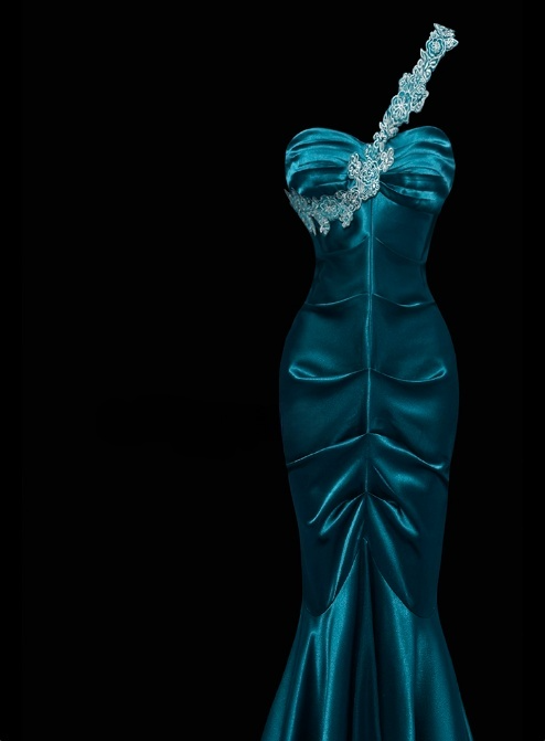 Elegant Prom Dress One Shoulder Pleated Mermaid Prom Dress Evening Dress Party Dress D2788