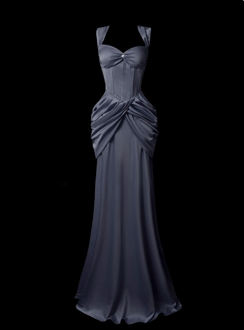 Superbe robe de bal plissée, robe de gala, robe de soirée, robe de bal D2789