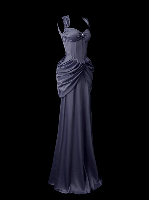 Superbe robe de bal plissée, robe de gala, robe de soirée, robe de bal D2789