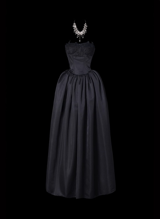 Elegant Prom Dress Strapless Appliques Pleated Evening Dress Prom Gown Gala Dress D2792