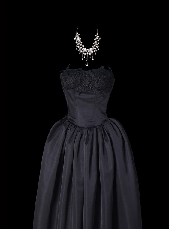 Elegant Prom Dress Strapless Appliques Pleated Evening Dress Prom Gown Gala Dress D2792