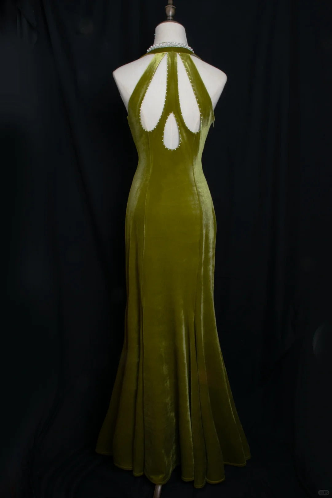 Gorgeous Prom Dress V-neck Pearl Birthday Party Dress Evening Dress Gala Dress D2803