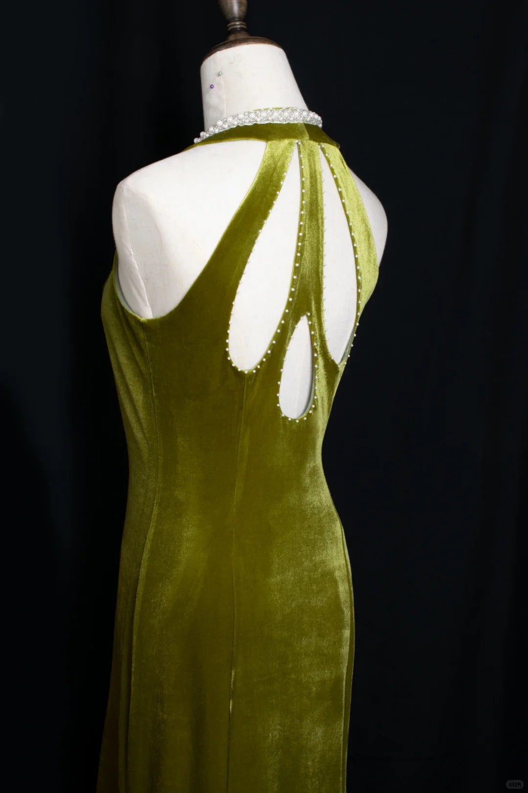 Gorgeous Prom Dress V-neck Pearl Birthday Party Dress Evening Dress Gala Dress D2803