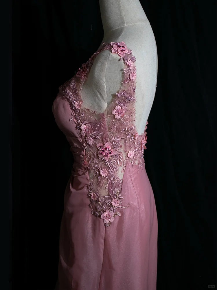 Sweet Prom Dress Appliques Pleated Gala Dress Birthday Party Dress Evening Dress D2810