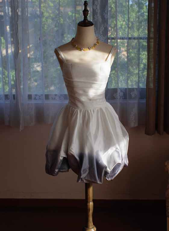 Cute Homecoming Dress Spaghetti Straps Pleated Short Prom Dress Birthday Party Dress Cocktail Dress D2811