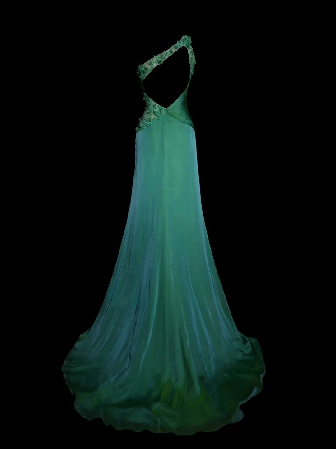 Gorgeous Prom Dress One Shoulder Backless Pleated Evening Dress Gala Dress D2827