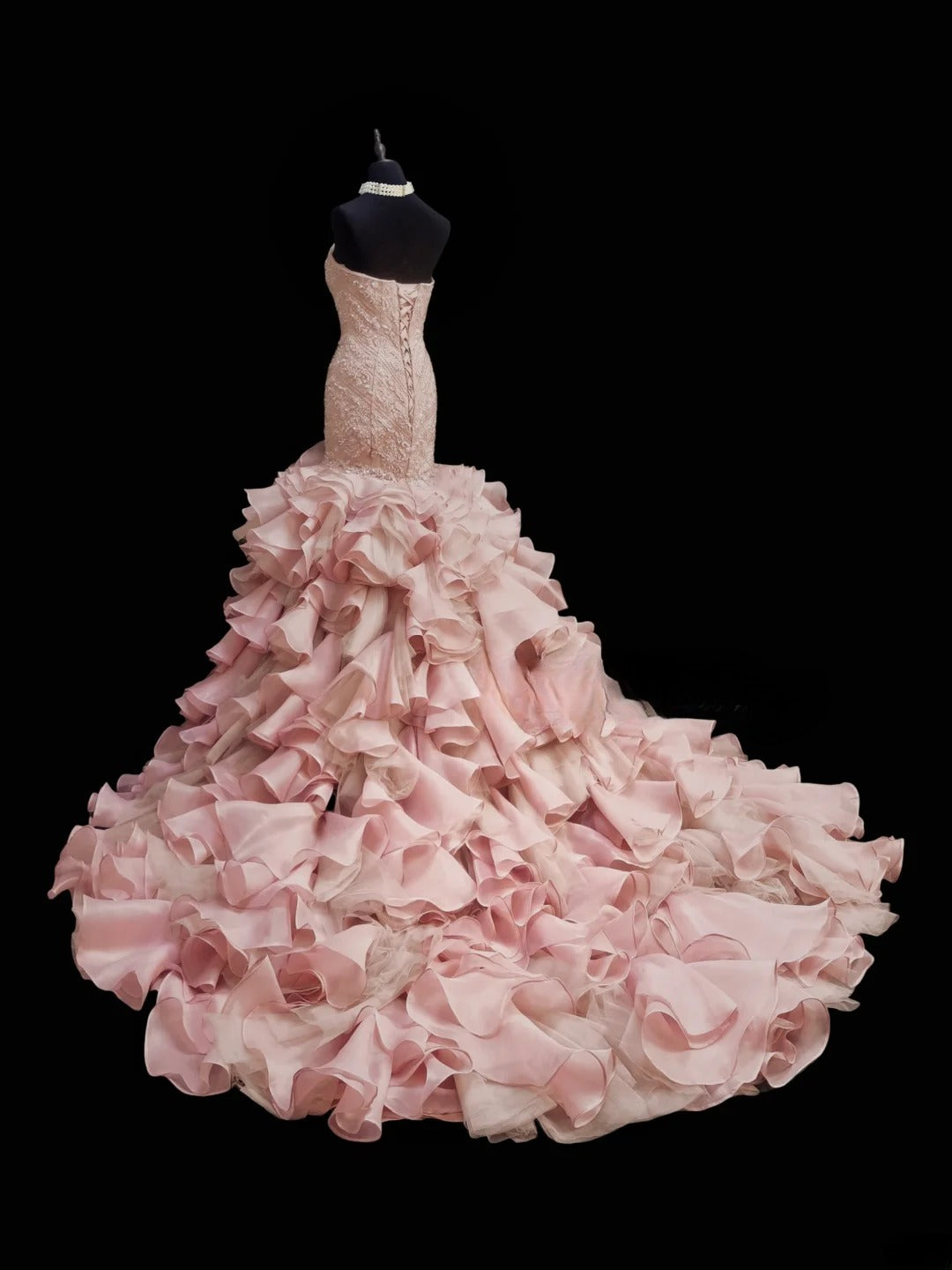 Sweet Prom Dress Sweetheart Ruffle Tiered Mermaid Evening Dress Gala Dress D2829